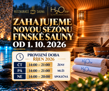 ZAHAJUJEME NOVOU SEZÓNU FINSKÉ SAUNY