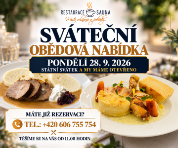 SVÁTEČNÍ OBĚDOVÁ NABÍDKA