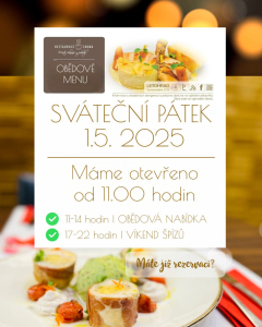 SVÁTEČNÍ OBĚDOVÁ NABÍDKA